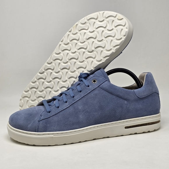 Birkenstock Bend Low Soft Blue Suede Leather Regular Width Men's Size US 12 New - Picture 1 of 12